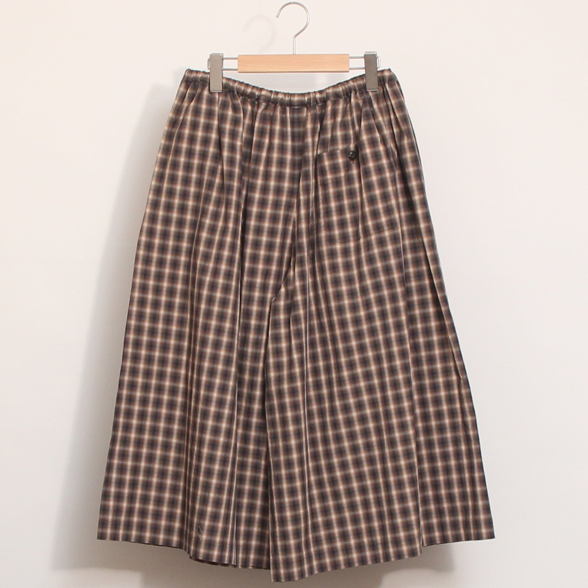 【30%OFF】【BLACKのみ ラスト1点・本店限定商品】Vent’ douestチェックイージーキュロット