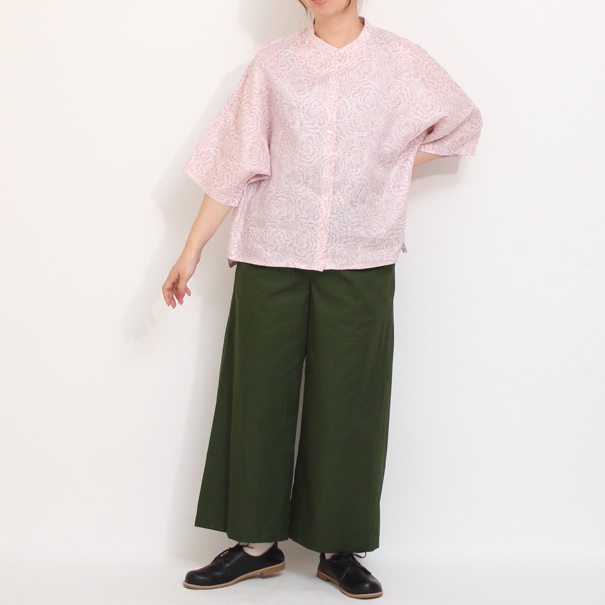 【20%OFF】【YELLOW残り僅か】フランダースリネンスタンドドルマンシャツ2605