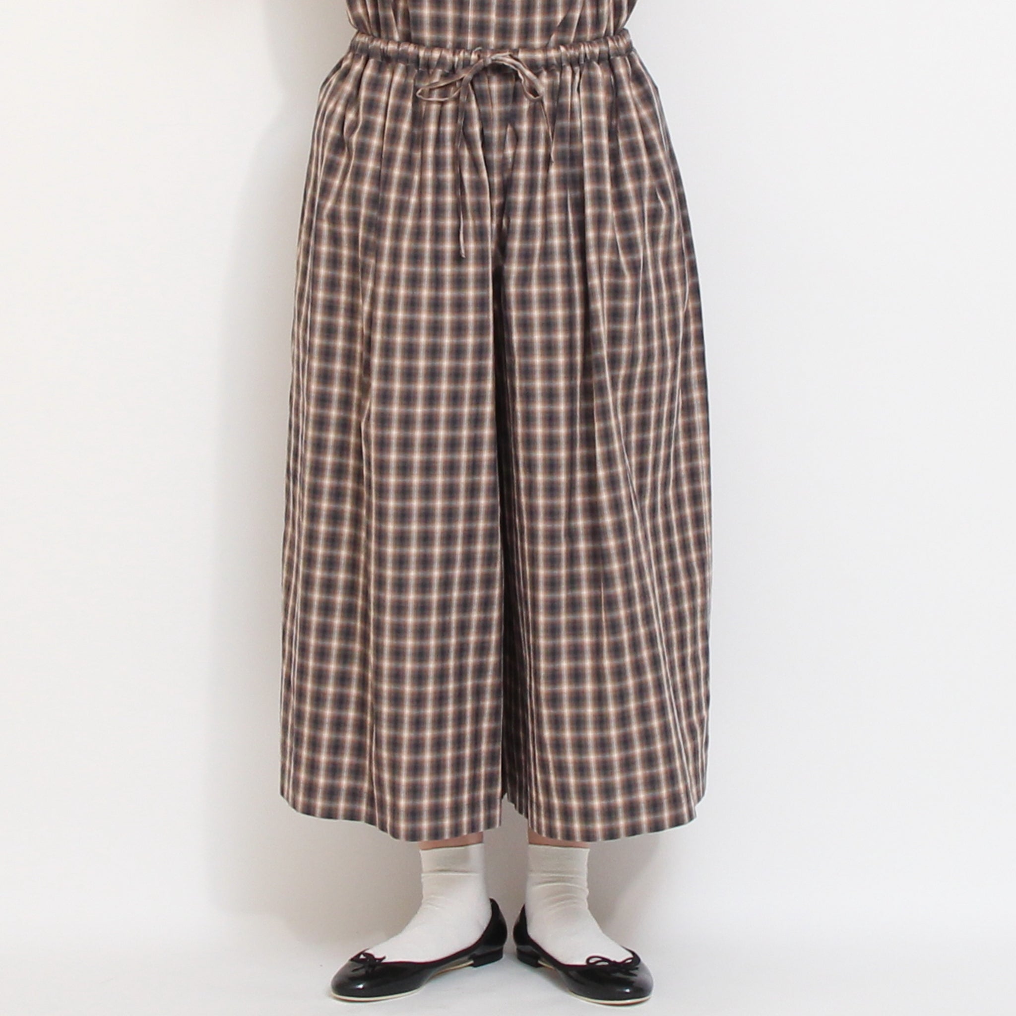 【30%OFF】【BLACKのみ ラスト1点・本店限定商品】Vent’ douestチェックイージーキュロット