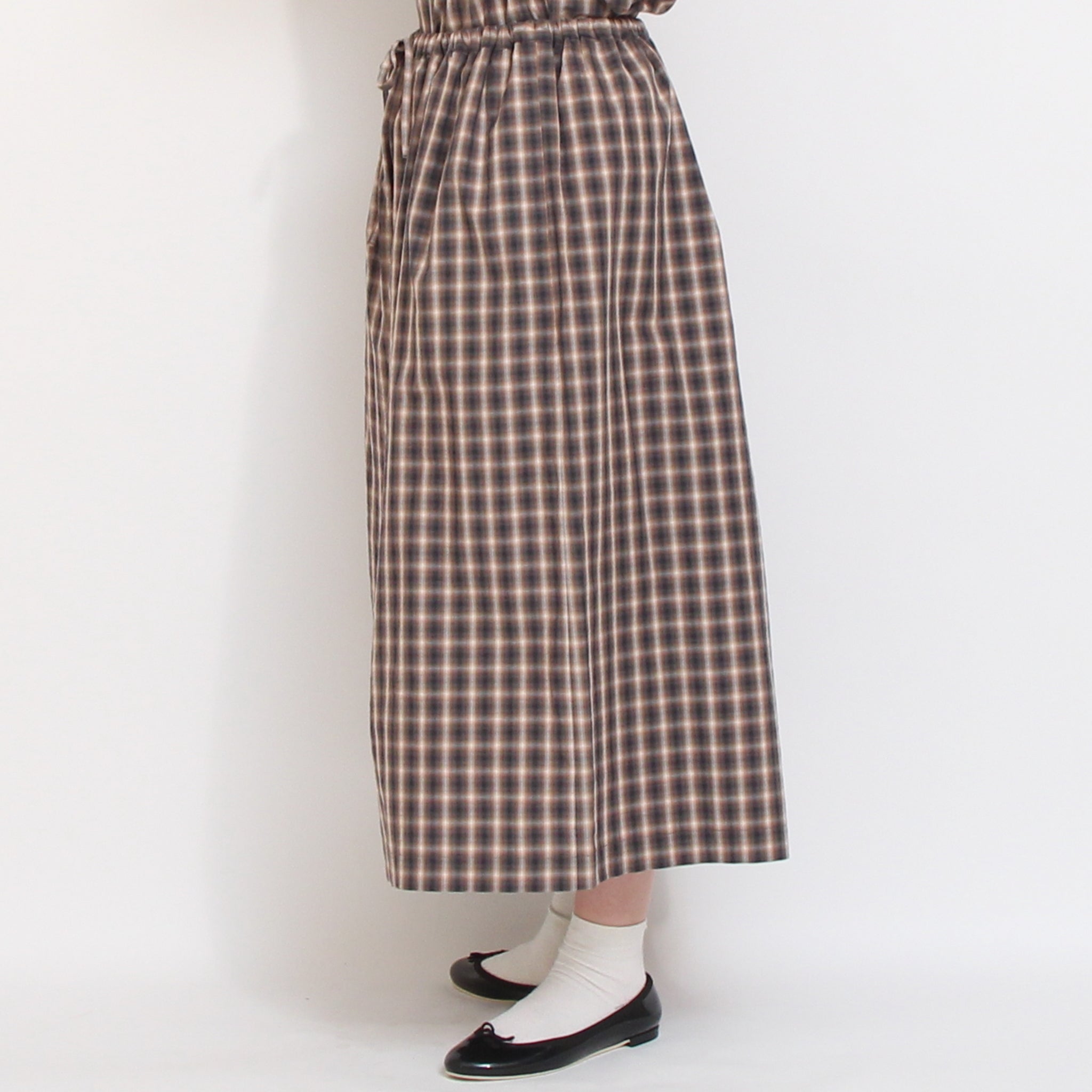 【30%OFF】【BLACKのみ ラスト1点・本店限定商品】Vent’ douestチェックイージーキュロット