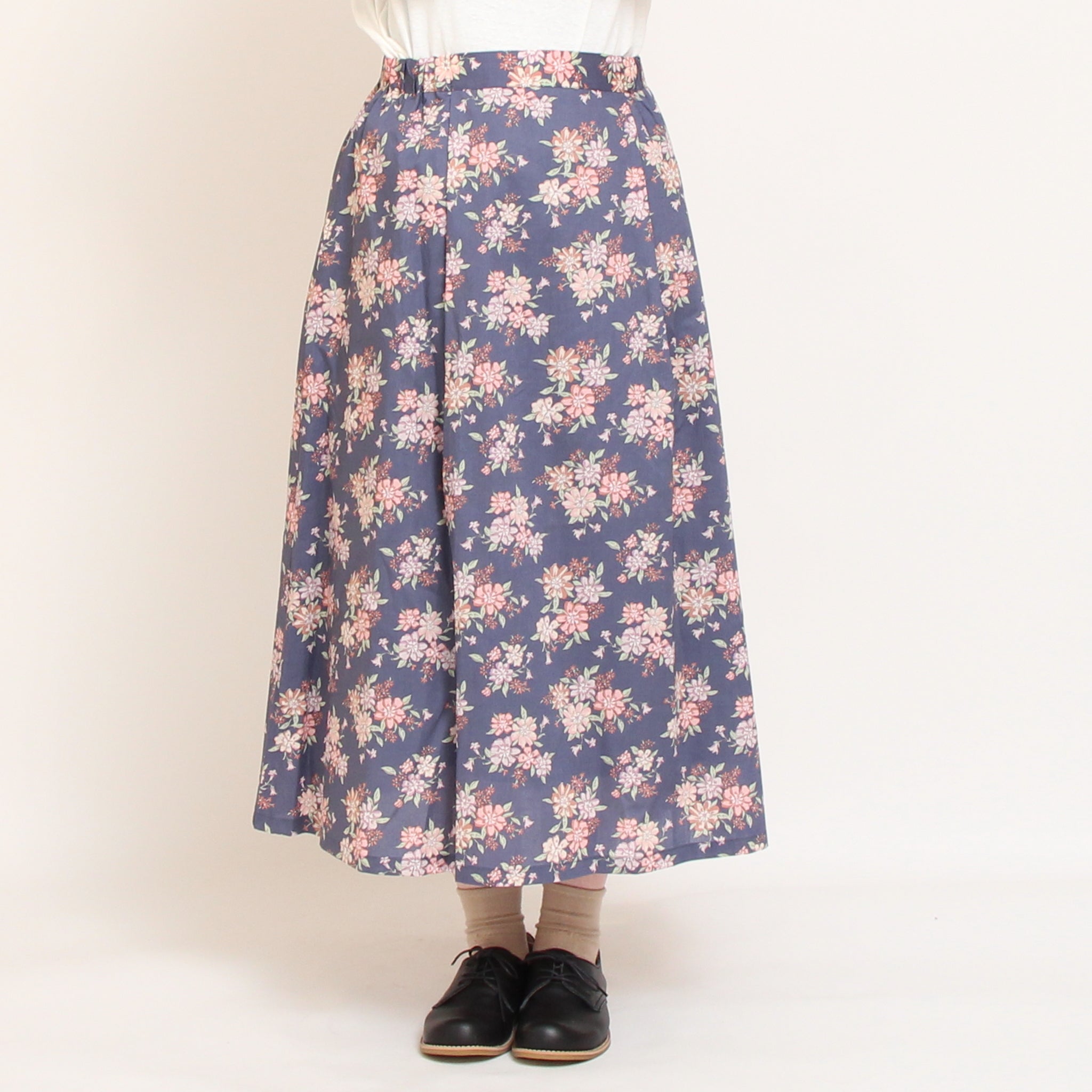 30％OFF】【BLUE・NAVYラスト1点ずつ】リバティサイドタックスカート