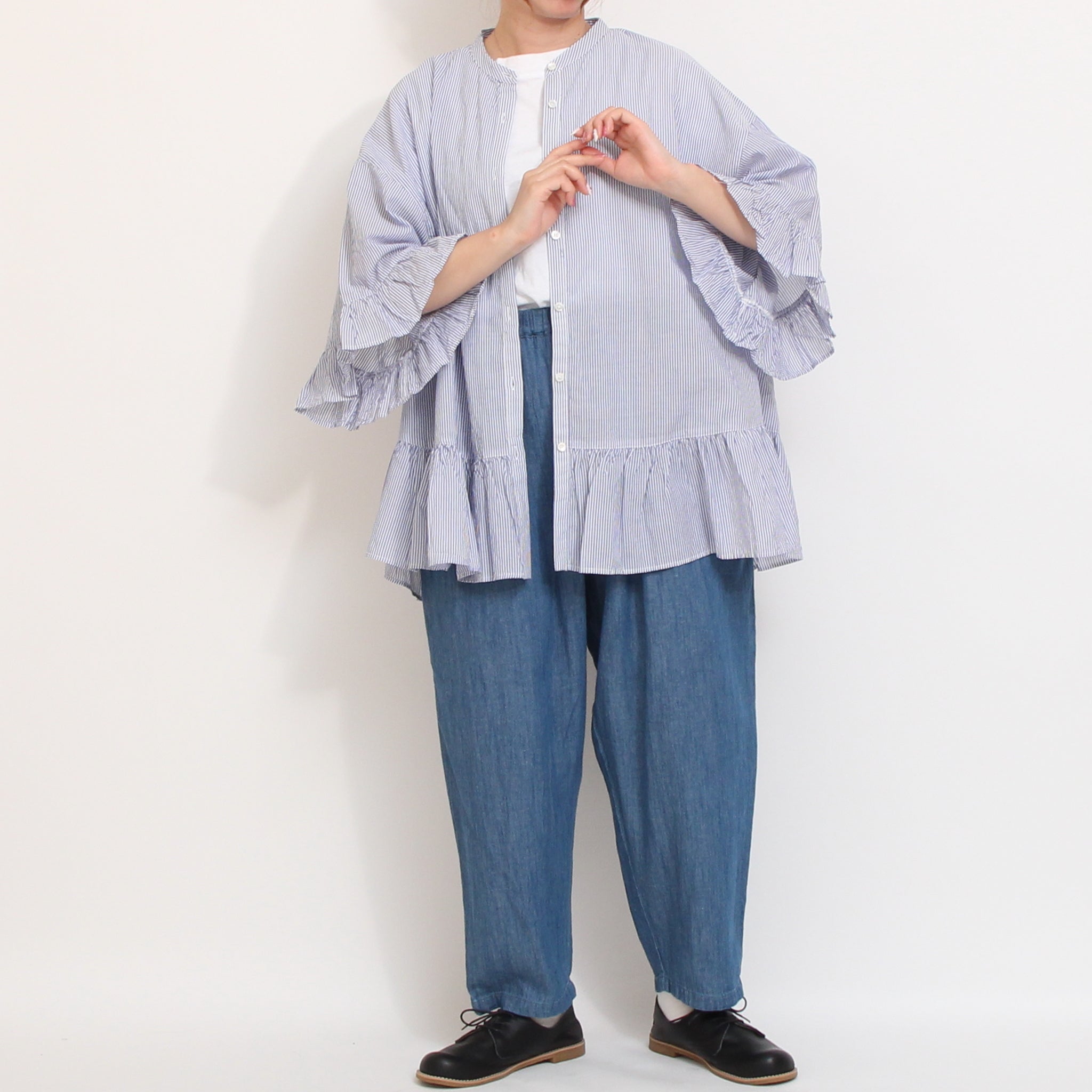 【YELLOWのみ 残り僅か】【本店限定商品】ista-ireフリルチュニック