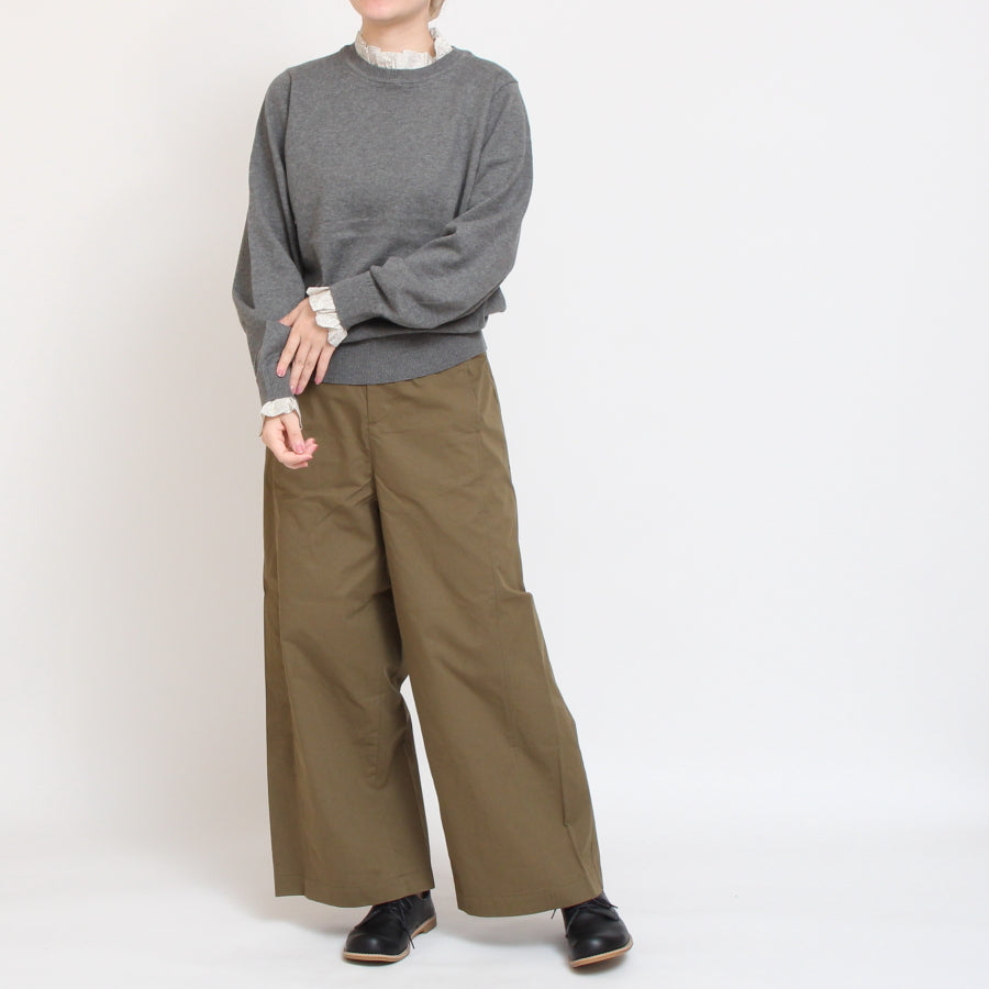 【BLACK・BROWN　ラスト1点ずつ】sosotto LIBERTYフリルニットプルオーバー