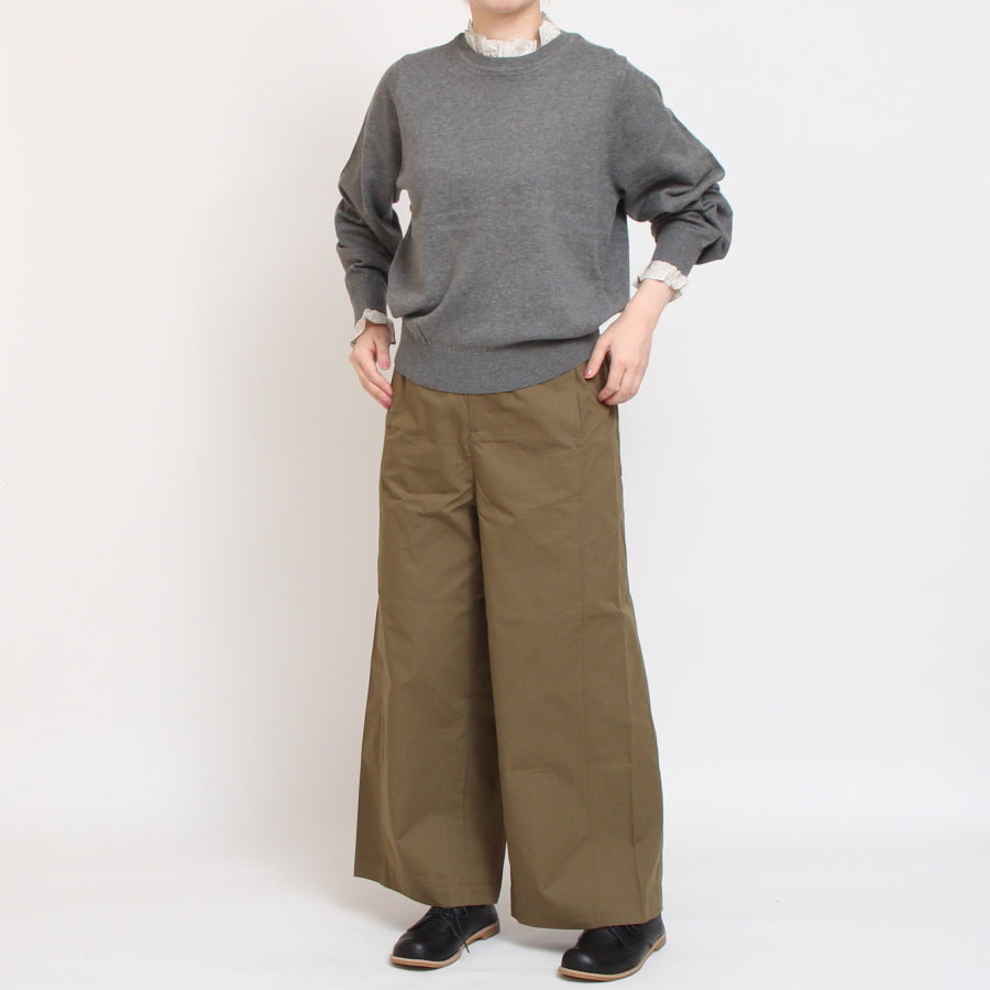 【BLACK・BROWN　ラスト1点ずつ】sosotto LIBERTYフリルニットプルオーバー