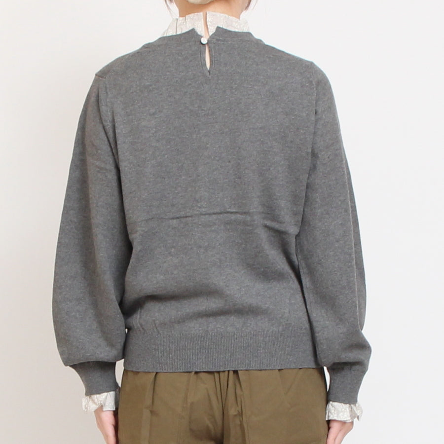 【BLACK・BROWN　ラスト1点ずつ】sosotto LIBERTYフリルニットプルオーバー