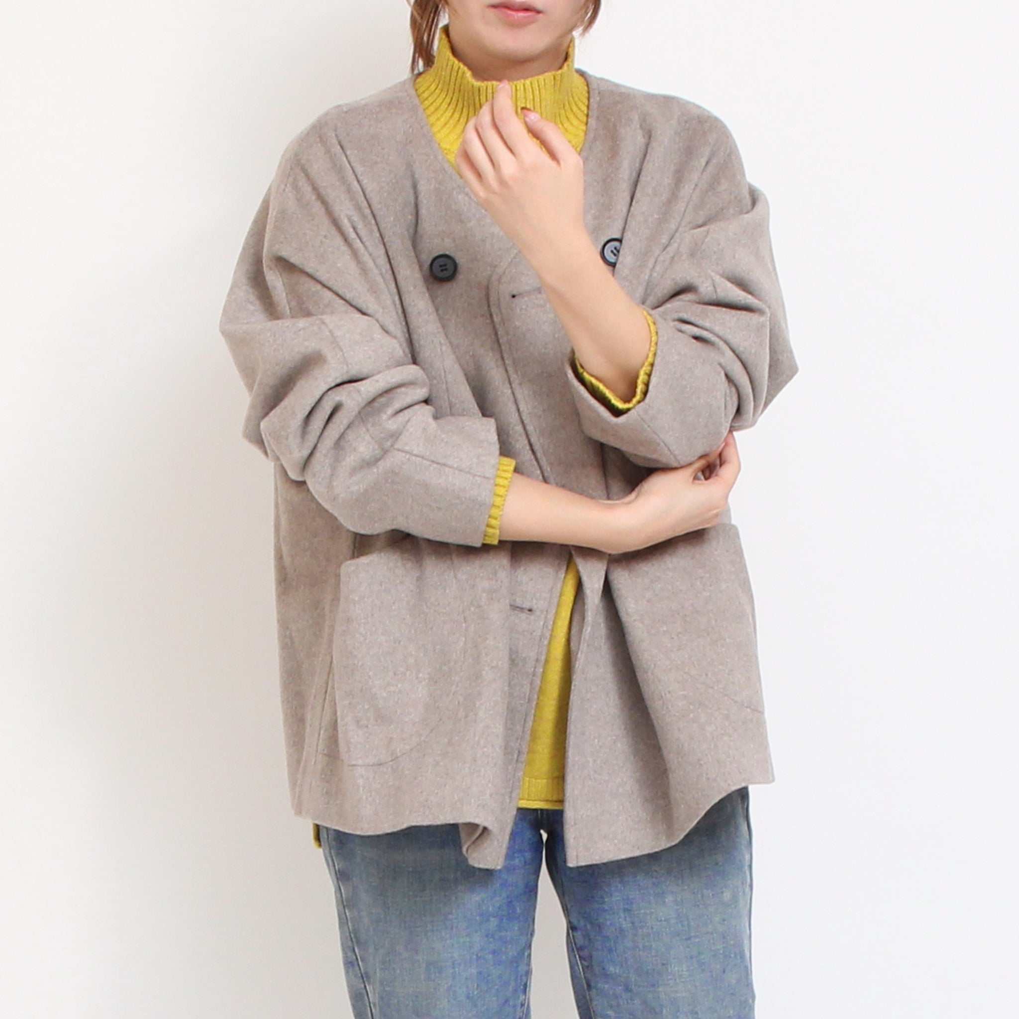 【MOCHAラスト1点】Vent d'ouestライトシャギーメルトンジャケット2510