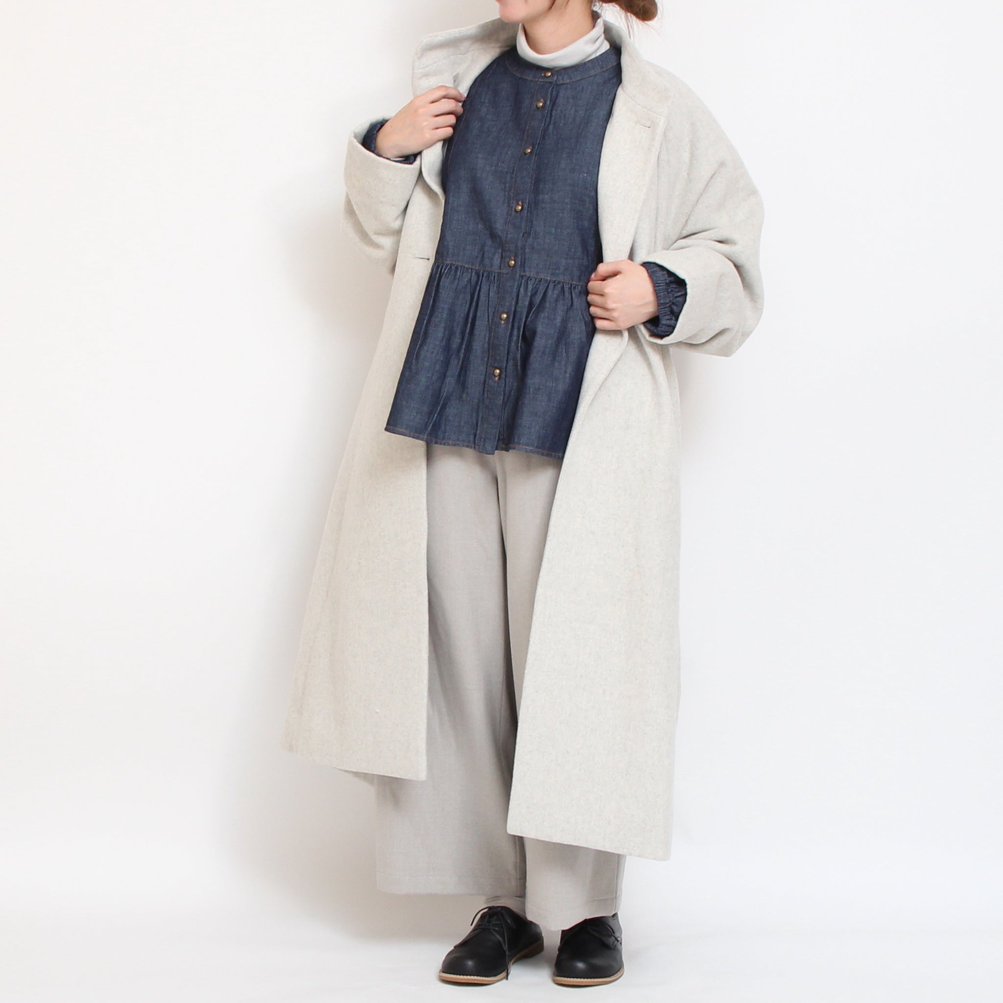 Vent d'ouestライトシャギーメルトンコート2510