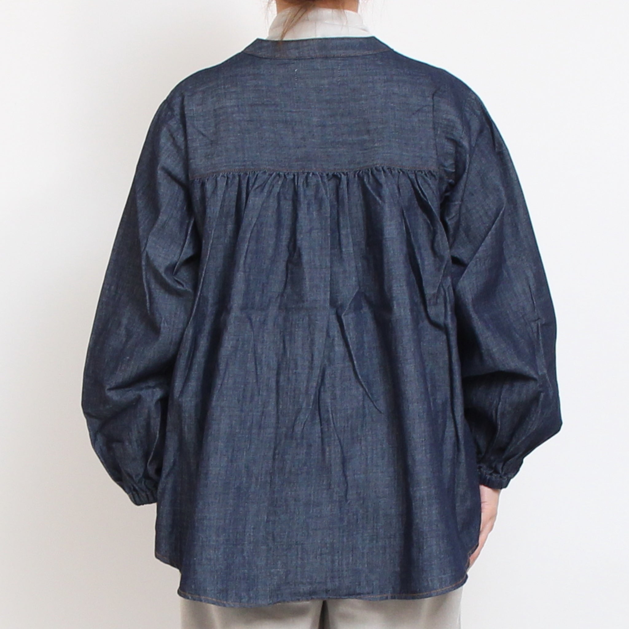 sosottoデニム切替ブラウス