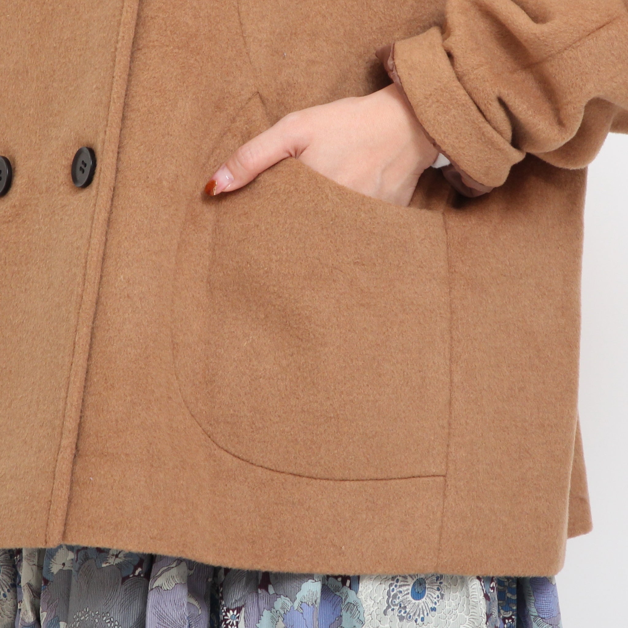 【MOCHAラスト1点】Vent d'ouestライトシャギーメルトンジャケット2510