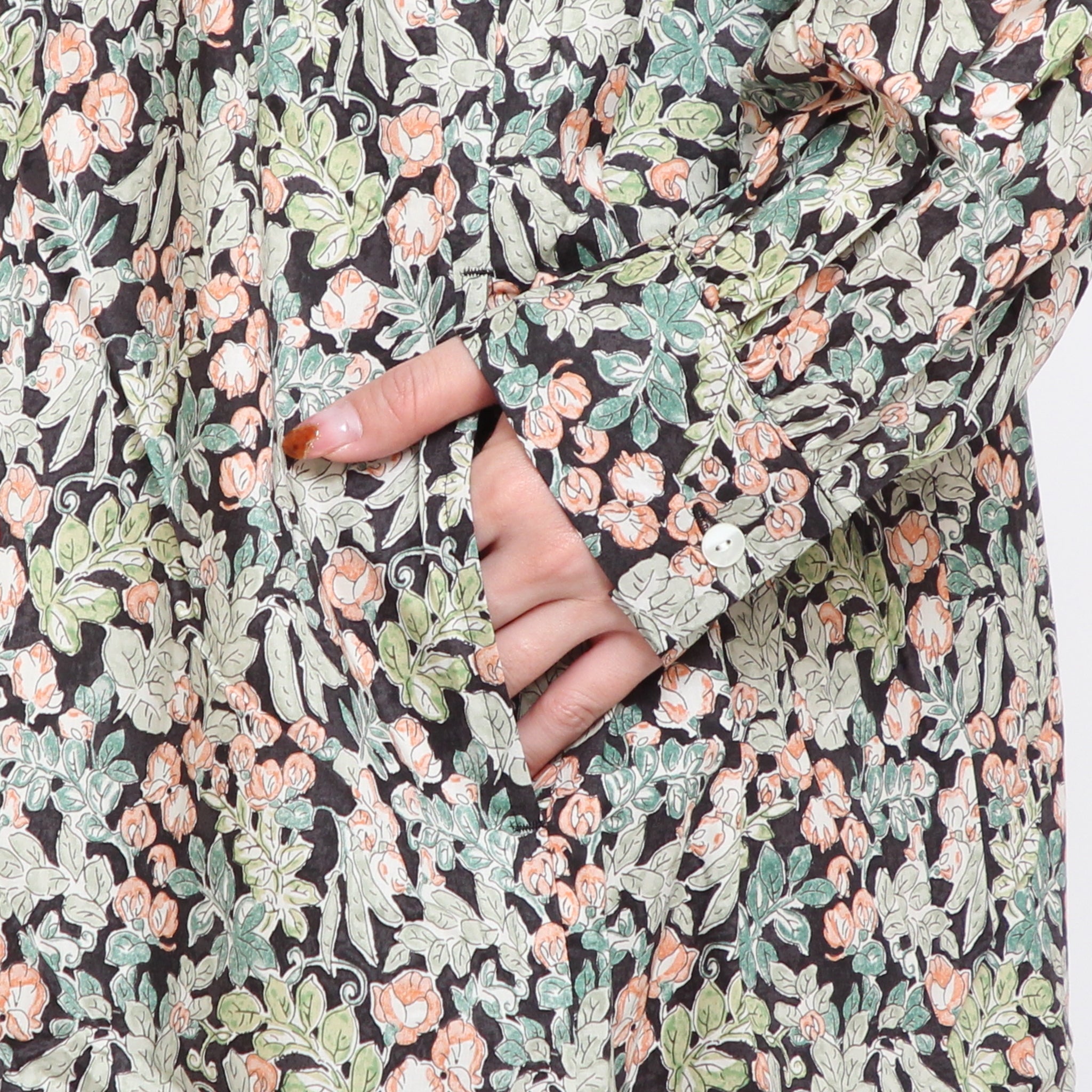 リバティヨーク切替ギャザーワンピース(2510)