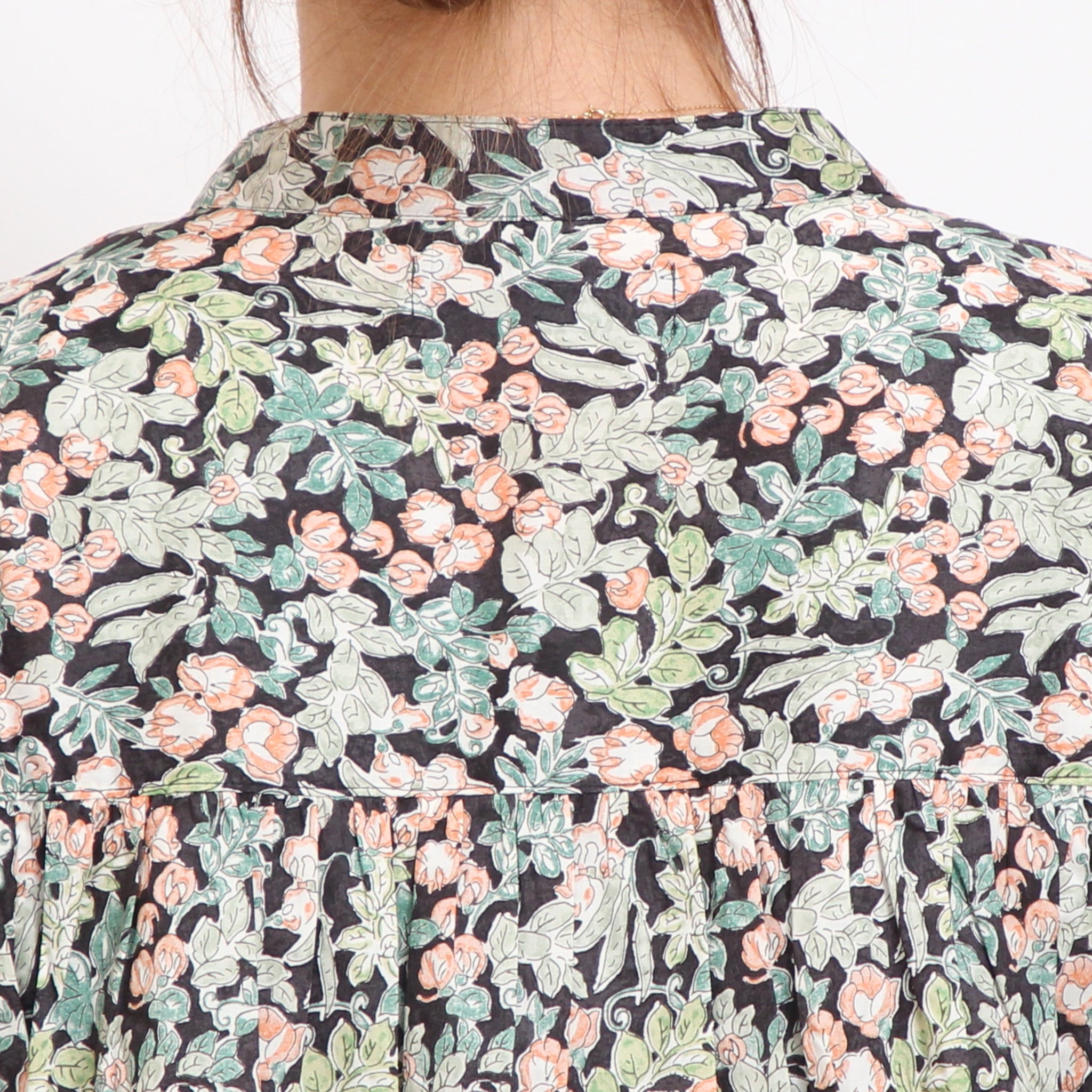 リバティヨーク切替ギャザーワンピース(2510)