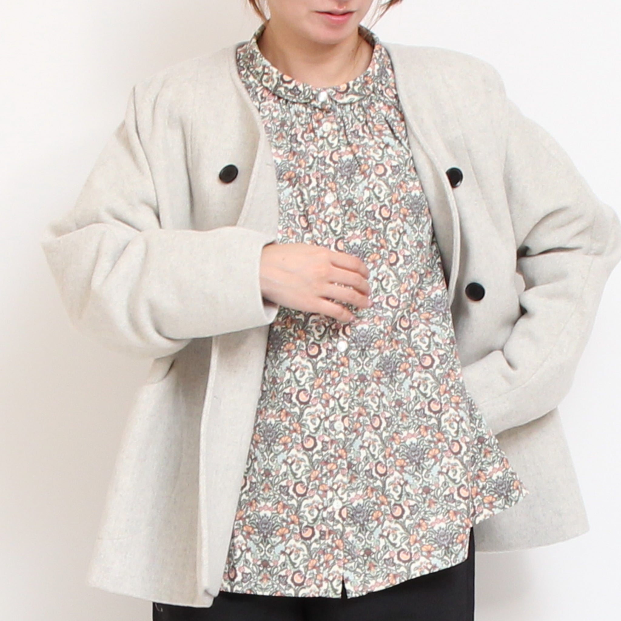 コーデュロイLIBERTY袖シャーリングシャツ(2510)