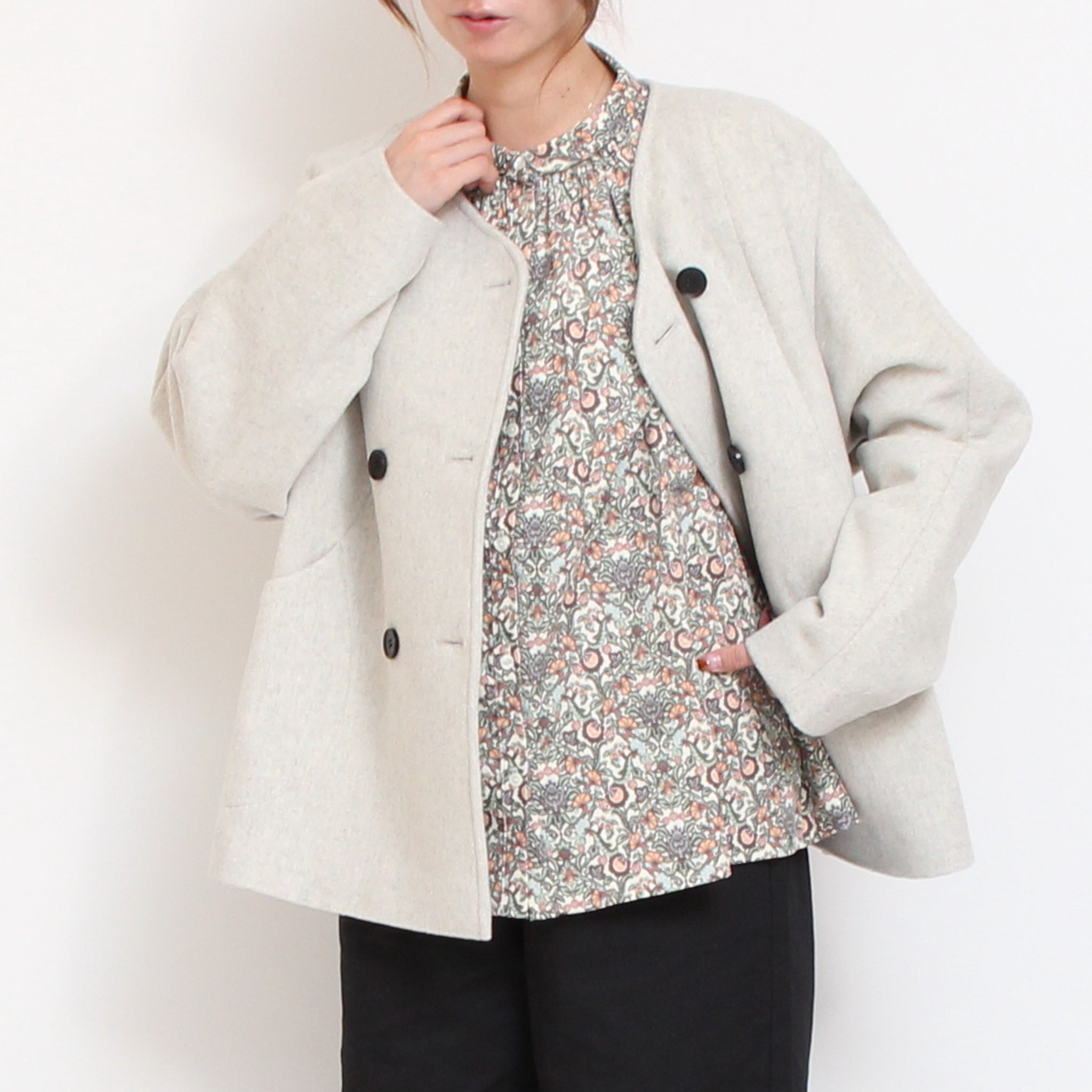 【MOCHAラスト1点】Vent d'ouestライトシャギーメルトンジャケット2510