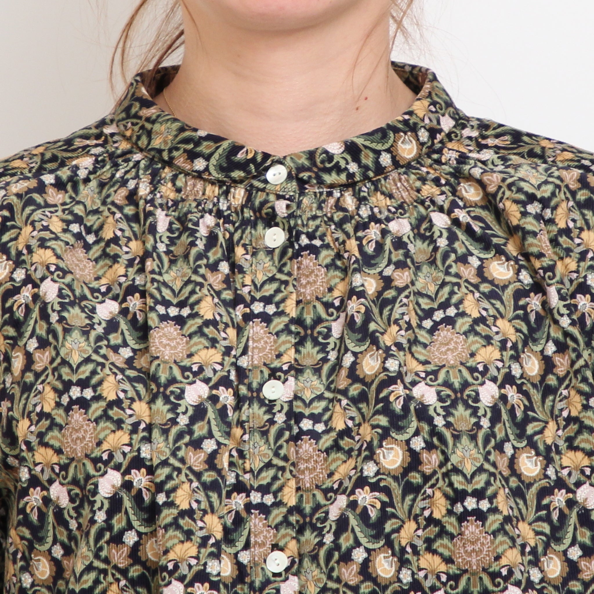 コーデュロイLIBERTY袖シャーリングシャツ(2510)