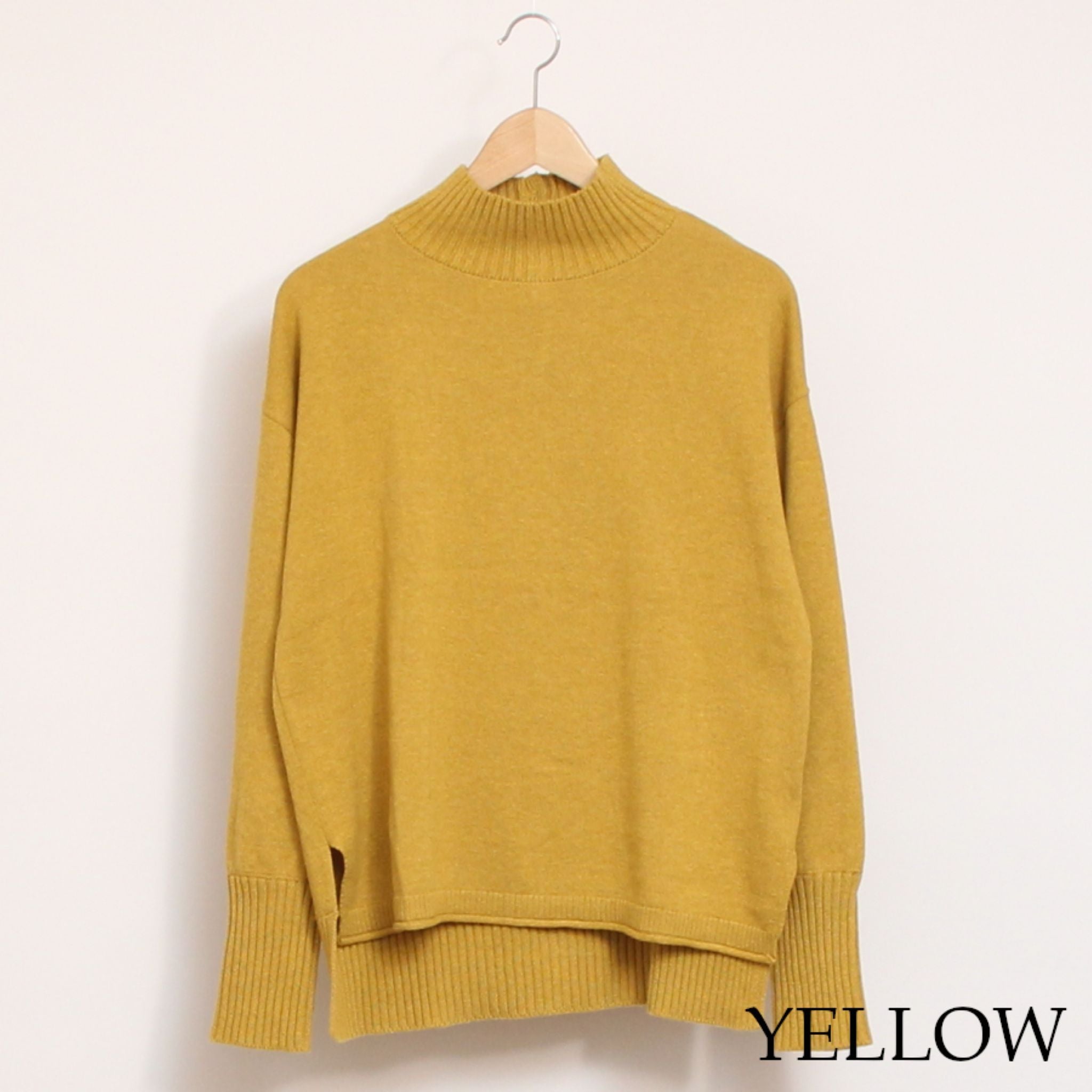 【WINE・NAVY残り僅か】 mao madeソフトコットンハイネックプルオーバー2510